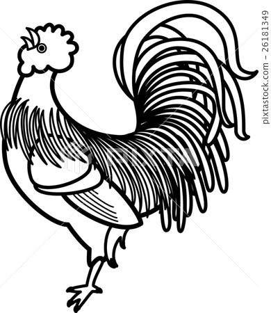 New Year's Day 2017 Chicken Rooster Line Red 26181349
