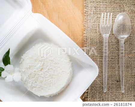 Jasmine rice in foam box Jasmine rice in foam box 26181874
