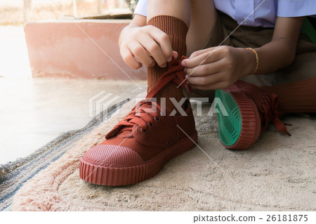 The student Leash shoelace new sneakers. The student Leash shoelace new sneakers. 26181875