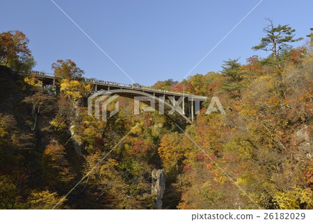 From the autumn leaves / promenade of Naruko Gorge Taisuzawa Bridge (Miyagi prefecture) From the autumn leaves / promenade of Naruko Gorge Taisuzawa Bridge (Miyagi prefecture) 26182029