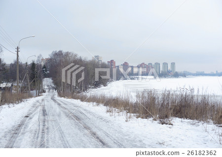 Rural road at winter. Rural road at winter. 26182362