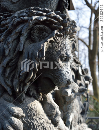 Fragment of monument to Ivan Krylov. Fragment of monument to Ivan Krylov. 26182441