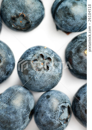 Bilberry or blueberry over white background 26184518