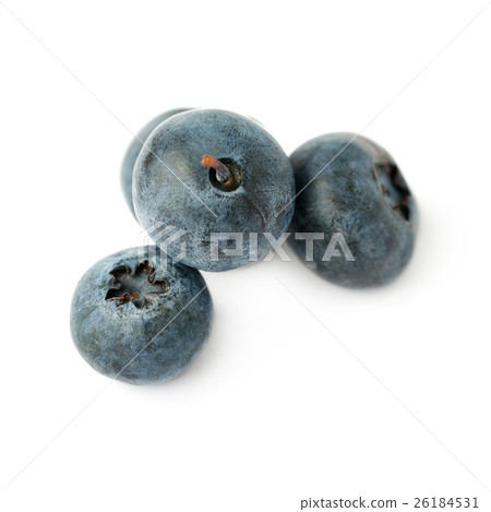 Pile of Bilberry or blueberry over isolated white 26184531
