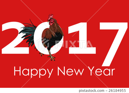 2017 Rooster year card 26184955