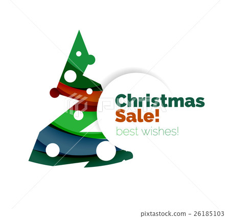 Christmas sale, vector greeting card or banner 26185103