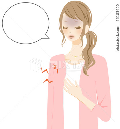 高血壓胃灼熱的年輕女士 26185490