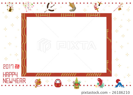 New Year's (Rooster Year: lucky gathering frame (sideways)) 26186210