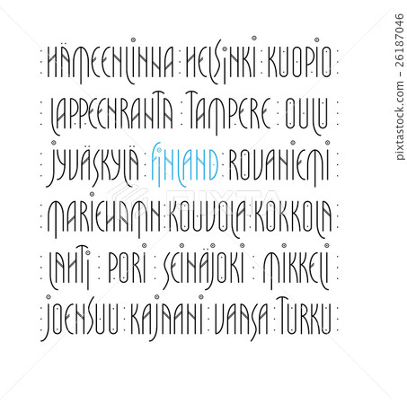 Finland s Cities Lettering 26187046