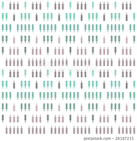 Scandinavian Fir and Pine Trees Pattern Scandinavian Fir and Pine Trees Pattern 26187215