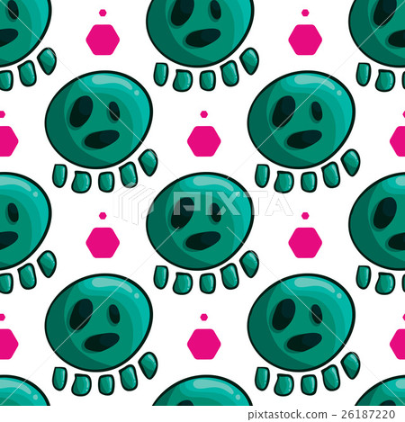 Seamless pattern with cartoon skulls Seamless pattern with cartoon skulls 26187220