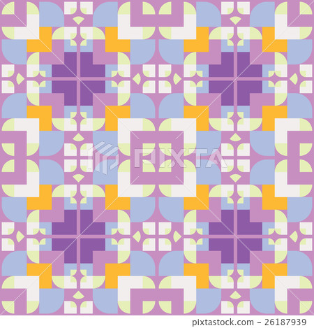 Abstract geometric seamless pattern ornament.-插圖素材 [26187939] - PIXTA圖庫