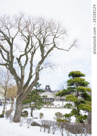 2013年(平成20日)9月1日,前關閉的平野正義博物館是一個大門護城河的松樹,製作了純白色的雪妝 2013年(平成20日)9月1日,前關閉的平野正義博物館是一個大門護城河的松樹,製作了純白色的雪妝 26188124