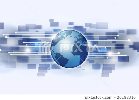 Global Connections Bright Technology Background 26188316
