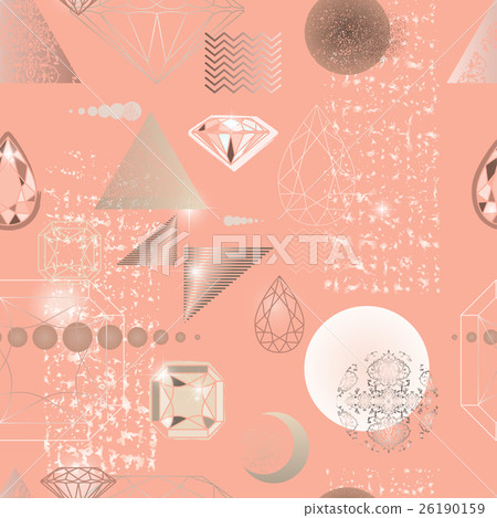 seamless pattern with geometric shapes, diamonds seamless pattern with geometric shapes, diamonds 26190159