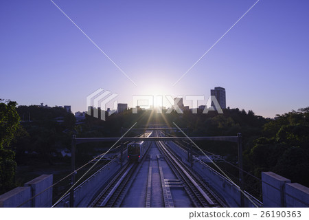 Sendai subway Tozai line first train New beautiful model vehicle Sendai city light bulb invites to the future 26190363