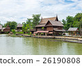 Traditional Thai style wooden house in riverside 26190808