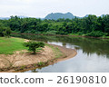 Curve of Kwai Noi river in Kanchanaburi, Thailand 26190810