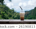 Iced coffee on balcony 26190813