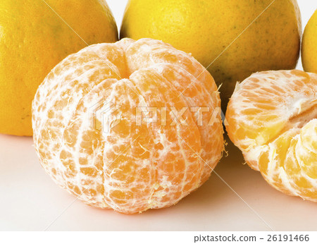 Closeup of oranges on a white background 26191466