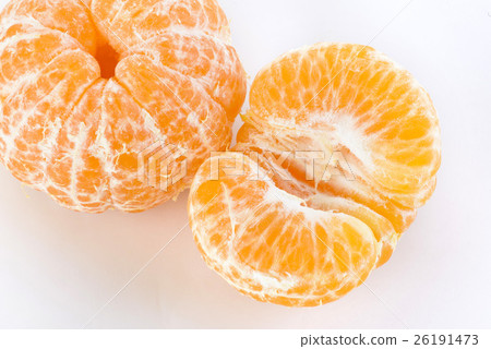 Closeup of oranges on a white background 26191473
