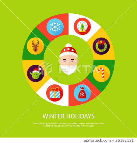 Winter Holidays Infographic Concept Winter Holidays Infographic Concept 26192151