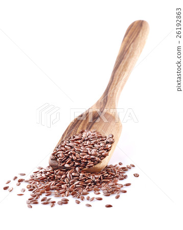 Flax with wooden spoon Flax with wooden spoon 26192863