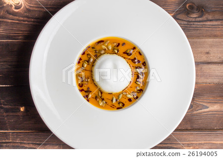 pumpkin soup with air foam 26194005