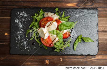 salad with basil, tomato and cheese salad with basil, tomato and cheese 26194051