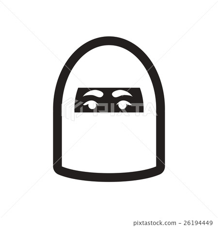 style black and white icon Arab woman 26194449