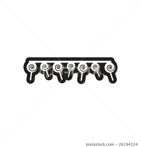 style black and white icon Garland with candy 26194524
