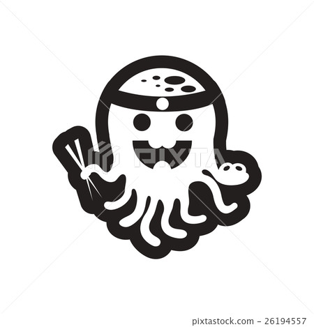 style black and white icon Octopus chef style black and white icon Octopus chef 26194557