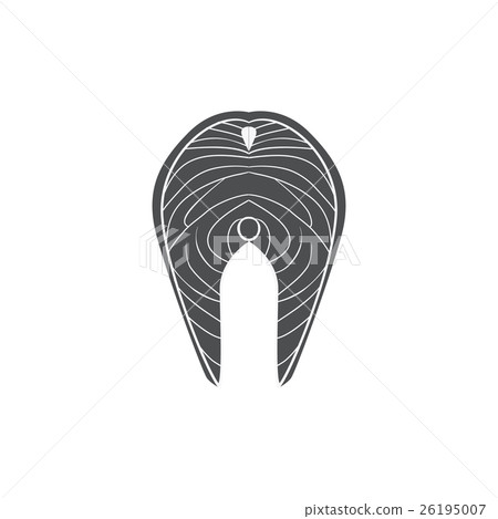 Salmon Steak Vector Flat Design Illustration - Stock Illustration ...