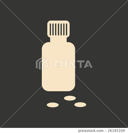 Flat in black and white mobile application bottle 26195104
