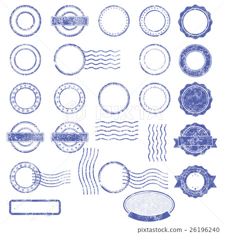 Blank templates of shabby postal stamps Blank templates of shabby postal stamps 26196240