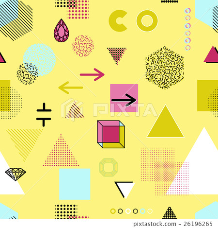 memphis seamless pattern. 26196265