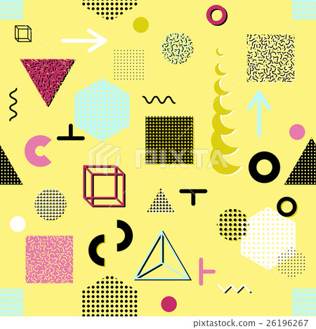 memphis seamless pattern. 26196267
