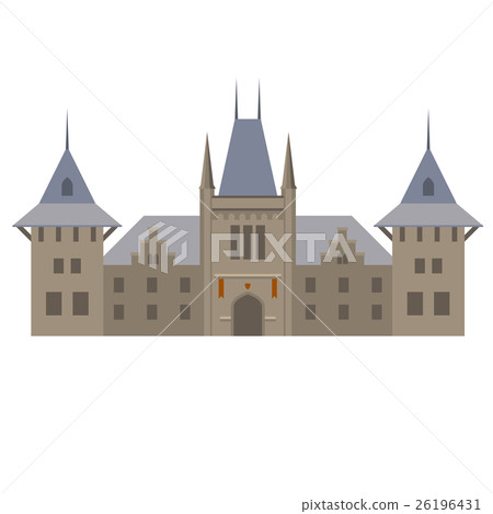 Medieval luxurious palace - castle with towers 26196431