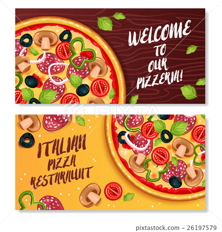 Italian Pizza Horizontal Banners  26197579