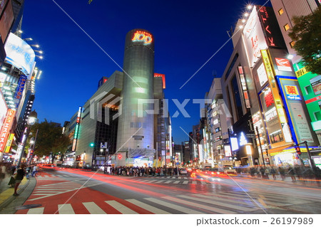 Shibuya Shopping district Evening scenery Shibuya Shopping district Evening scenery 26197989