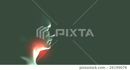 Laryngitis vector illustration. Human throat Laryngitis vector illustration. Human throat 26199076