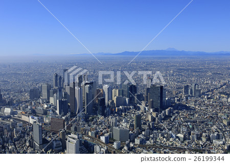 新宿副市中心和富士山/城市景觀 26199344
