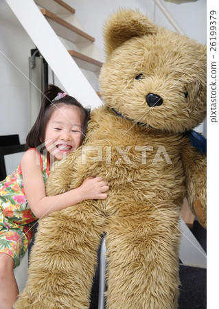 Bear stuffed animals and girls 26199379