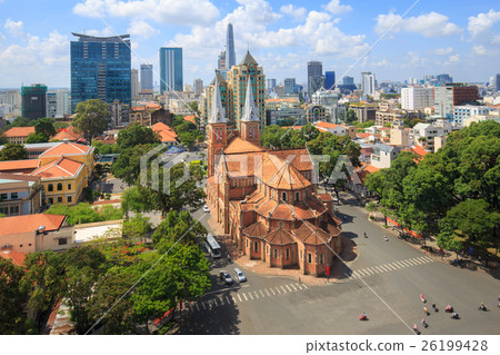 Skyline view of Notre-Dame Cathedral Saigon Skyline view of Notre-Dame Cathedral Saigon 26199428