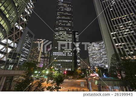 Shinjuku High-rise Building City Night View Tokyo Metropolitan Government Pink Ribbon Light Up 26199943