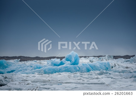 Blue icebergs closeup Blue icebergs closeup 26201663