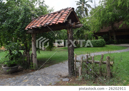 landscaping brick gate in countryside 26202911