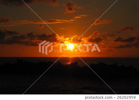 [山形縣鶴岡市]日本海和夕陽 26202959