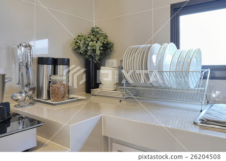 clean counter in kitchen with utensil at home clean counter in kitchen with utensil at home 26204508