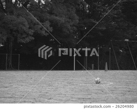 Schoolyard soccer ball monochrome Schoolyard soccer ball monochrome 26204980